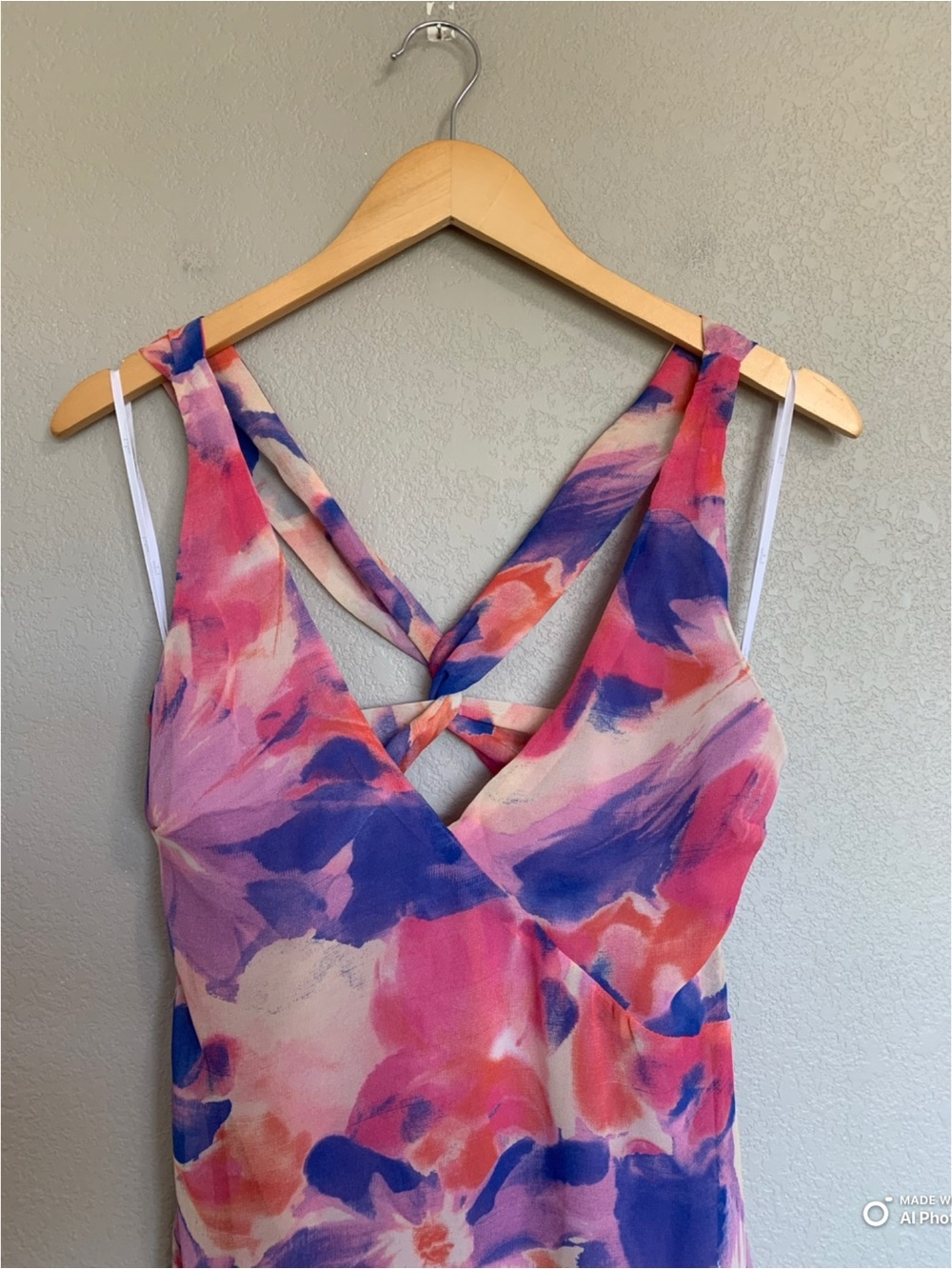 Lulu's Pink Purple Floral Midi Dress - Picture 3 of 16